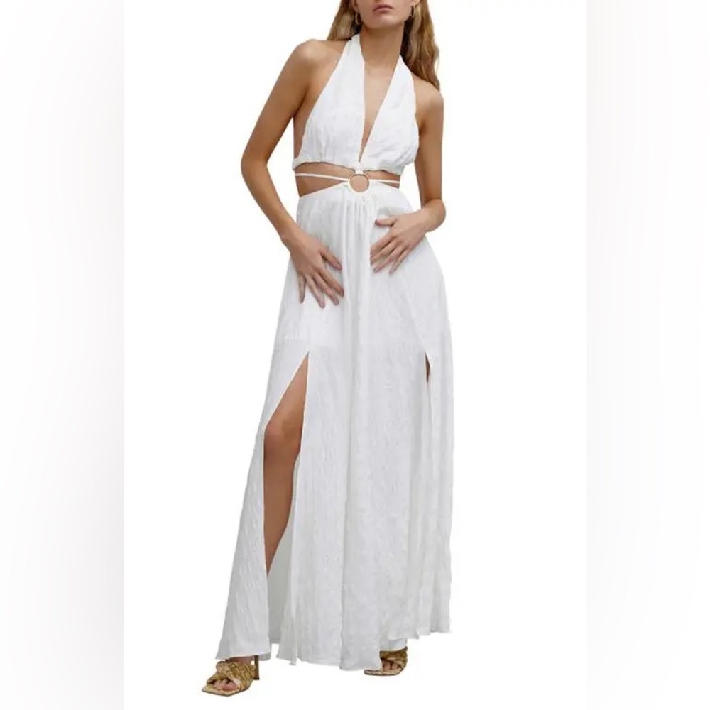 Significant Other Ava Cut Out Halter Maxi Dress